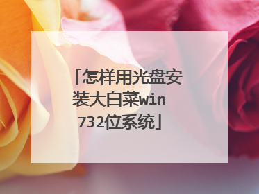怎样用光盘安装大白菜win732位系统