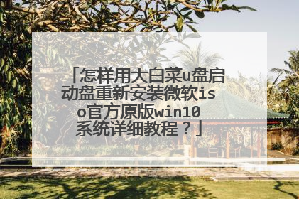 怎样用大白菜u盘启动盘重新安装微软iso官方原版win10系统详细教程?