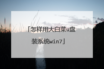 怎样用大白菜u盘装系统win7