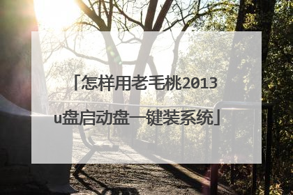 怎样用老毛桃2013u盘启动盘一键装系统