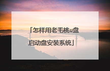 怎样用老毛桃u盘启动盘安装系统