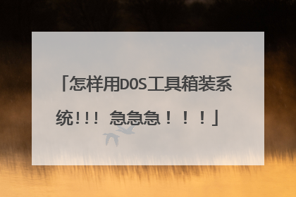 怎样用DOS工具箱装系统!!! 急急急！！！