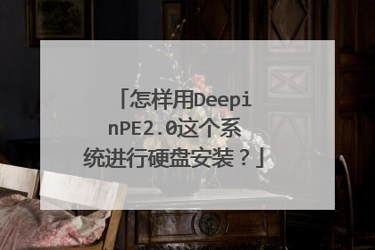 怎样用DeepinPE2.0这个系统进行硬盘安装？