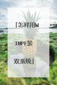 怎样用WINPE装双系统