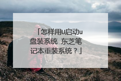 怎样用U启动u盘装系统 东芝笔记本重装系统?