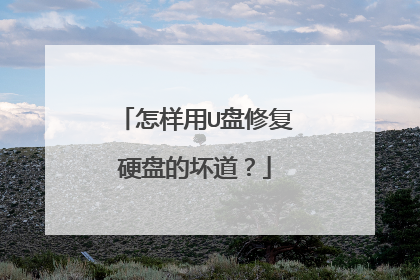 怎样用U盘修复硬盘的坏道?
