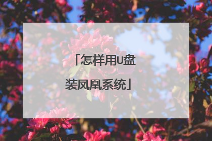 怎样用U盘装凤凰系统