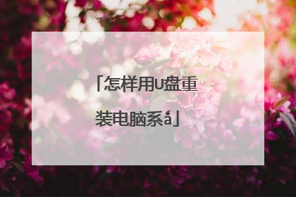 怎样用U盘重装电脑系ǻ
