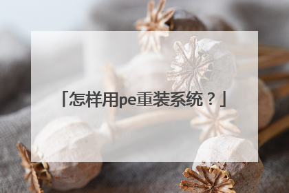 怎样用pe重装系统?