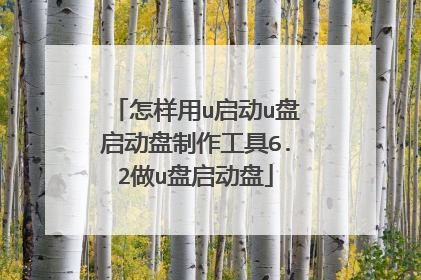 怎样用u启动u盘启动盘制作工具6.2做u盘启动盘