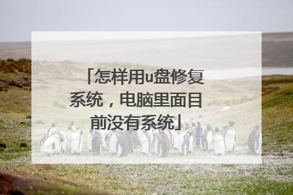 怎样用u盘修复系统,电脑里面目前没有系统
