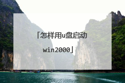 怎样用u盘启动win2000