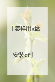 怎样用u盘安装cf