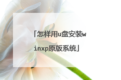 怎样用u盘安装winxp原版系统
