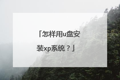怎样用u盘安装xp系统?