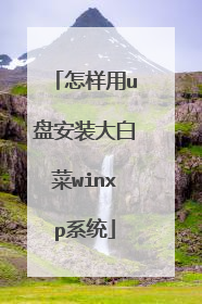 怎样用u盘安装大白菜winxp系统
