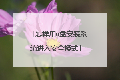 怎样用u盘安装系统进入安全模式