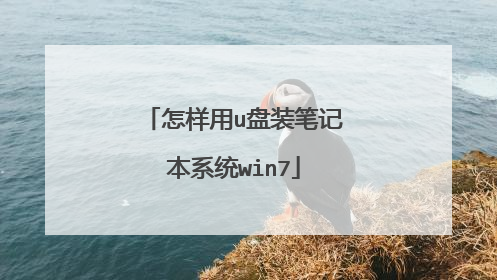 怎样用u盘装笔记本系统win7