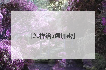 怎样给u盘加密