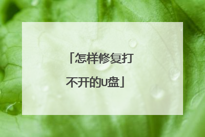 怎样修复打不开的U盘