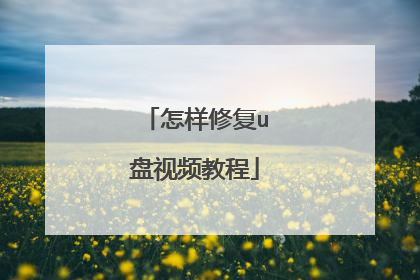 怎样修复u盘视频教程