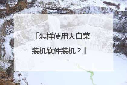 怎样使用大白菜装机软件装机？