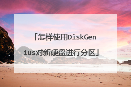 怎样使用DiskGenius对新硬盘进行分区
