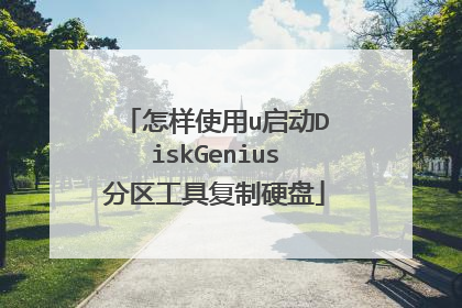 怎样使用u启动DiskGenius分区工具复制硬盘
