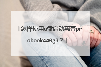 怎样使用u盘启动惠普probook440g3?