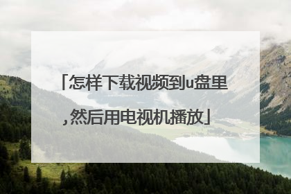 怎样下载视频到u盘里,然后用电视机播放