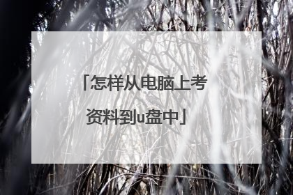 怎样从电脑上考资料到u盘中