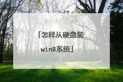 怎样从硬盘装win8系统