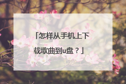 怎样从手机上下载歌曲到u盘?