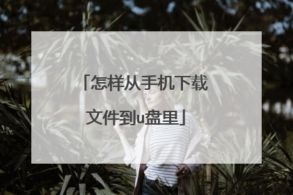 怎样从手机下载文件到u盘里