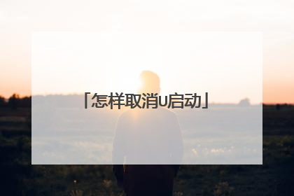 怎样取消U启动