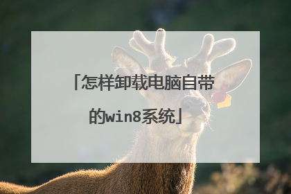 怎样卸载电脑自带的win8系统