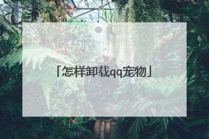 怎样卸载qq宠物