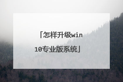 怎样升级win10专业版系统