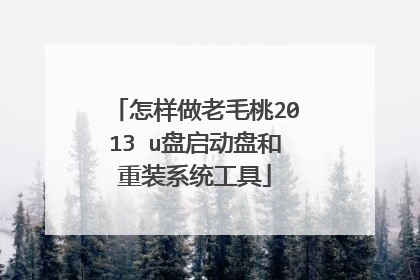 怎样做老毛桃2013 u盘启动盘和重装系统工具