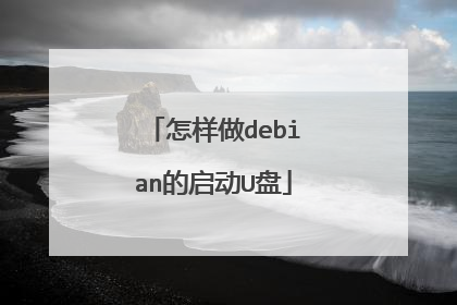 怎样做debian的启动U盘