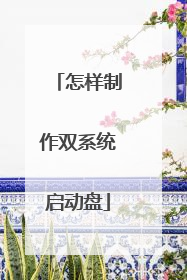 怎样制作双系统启动盘