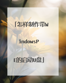 怎样制作带WindowsPE的启动U盘