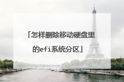 怎样删除移动硬盘里的efi系统分区