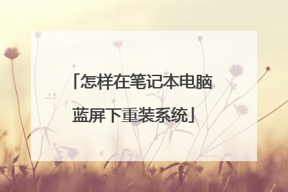 怎样在笔记本电脑蓝屏下重装系统
