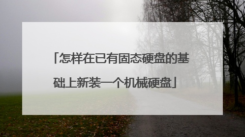 怎样在已有固态硬盘的基础上新装一个机械硬盘