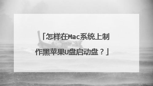 怎样在Mac系统上制作黑苹果U盘启动盘？