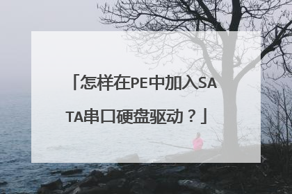 怎样在PE中加入SATA串口硬盘驱动?