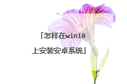 怎样在win10上安装安卓系统