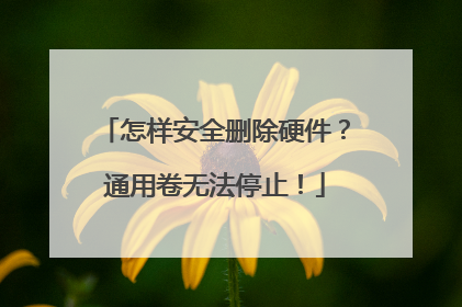 怎样安全删除硬件?通用卷无法停止!