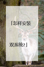 怎样安装双系统?
